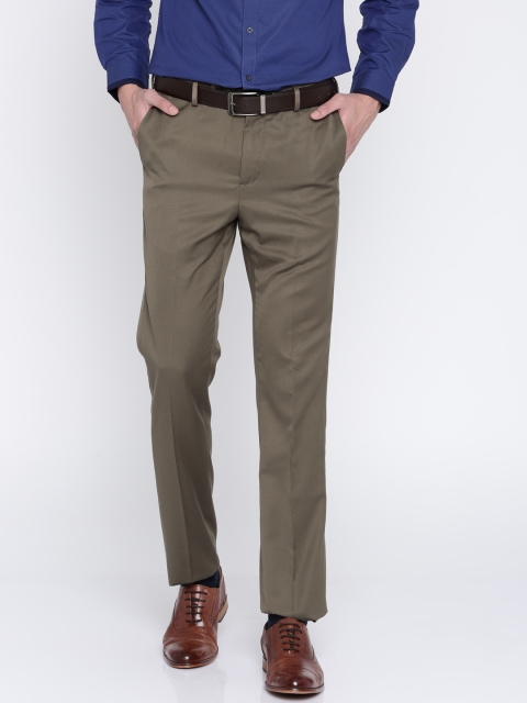 

Arrow Men Brown Tapered Fit Solid Formal Trousers