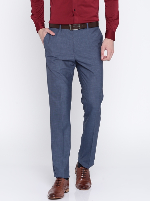 

Arrow New York Men Blue Tapered Fit Solid Formal Trousers