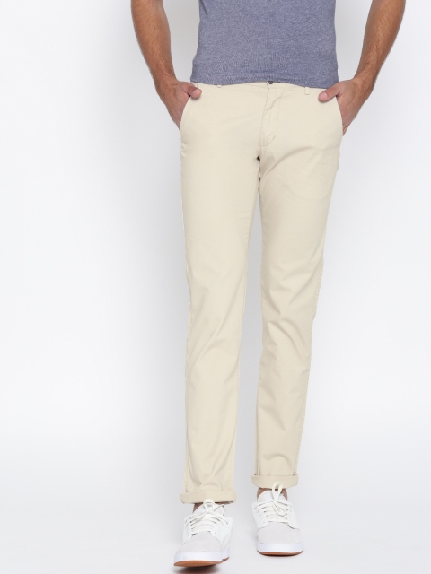 

Arrow Sport Men Beige Chrysler Fit Solid Chinos