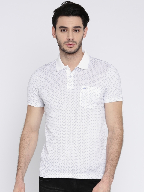 

Arrow Men White Printed Polo Collar T-shirt