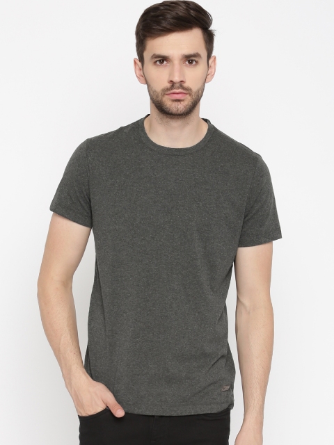 

Arrow Blue Jean Co. Men Charcoal Grey Printed Round Neck T-Shirt