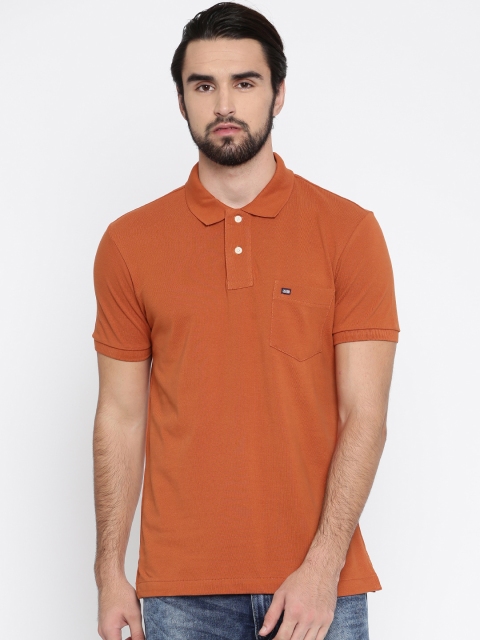 Arrow Sport Men Rust Orange Solid Polo Collar T-shirt available at myntra for Rs.399