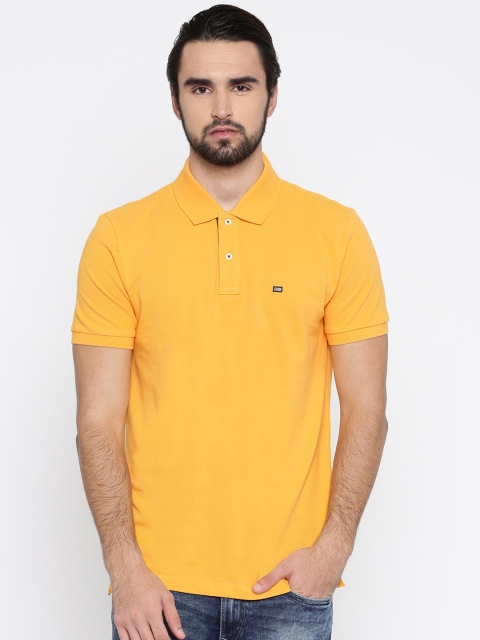 

Arrow Sport Men Yellow Solid Polo Collar T-shirt