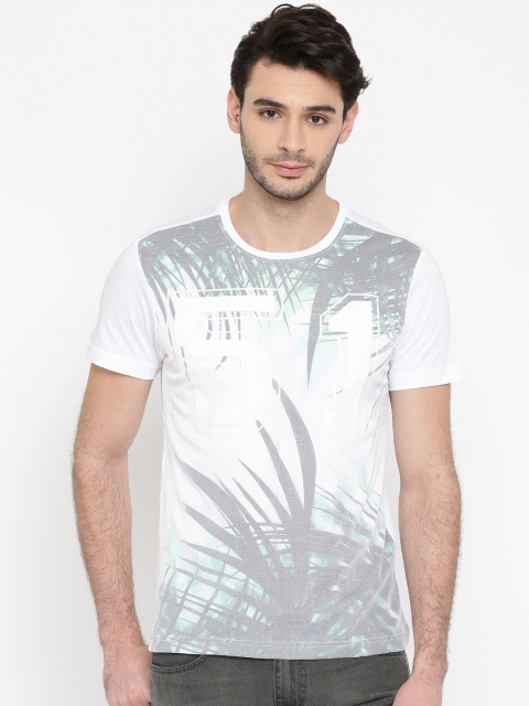 

Arrow Sport Men White Printed Round Neck T-shirt