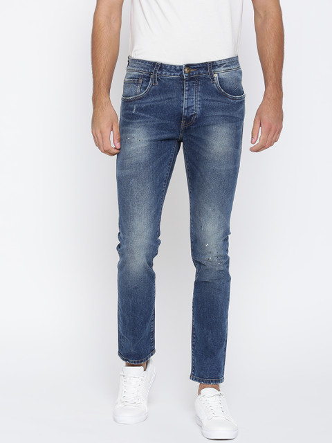 

Ed Hardy Men Blue Slim Fit Mid-Rise Low Distress Stretchable Jeans