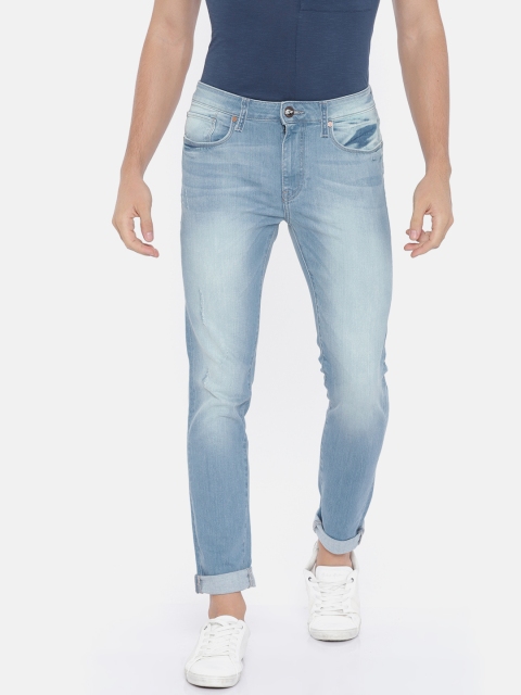 

Ed Hardy Men Blue Slim Fit Mid-Rise Low Distress Stretchable Jeans