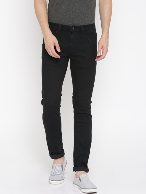 

Arrow Blue Jean Co. Men Black Skinny Fit Mid-Rise Clean Look Stretchable Jeans