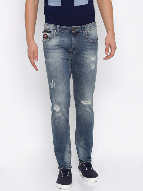 

Ed Hardy Men Blue Slim Fit Mid-Rise Mildly Distressed Stretchable Jeans