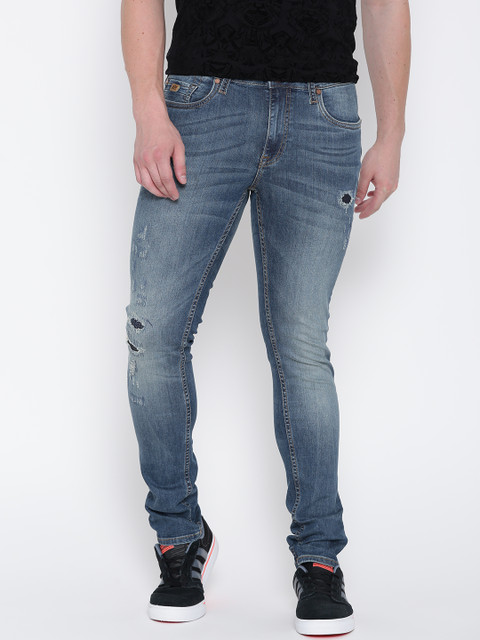 

Ed Hardy Men Blue Super-Slim Fit Mid-Rise Mildly Distressed Stretchable Jeans