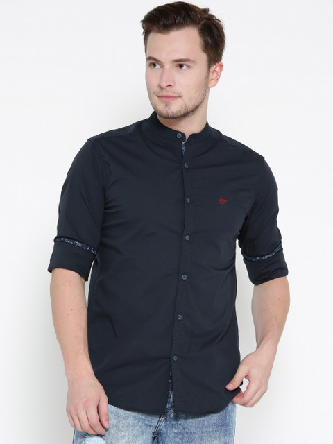 

Ed Hardy Men Navy Solid Casual Shirt, Navy blue