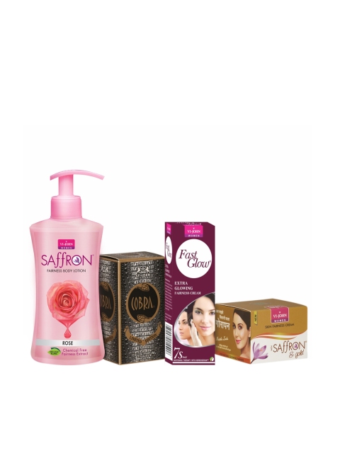 

VI-JOHN Set Of 4 Beauty Gift Kit(Gold Cream,Fast Glow,Perfume Cobra 60ml and Body Lotion Rose), Multi