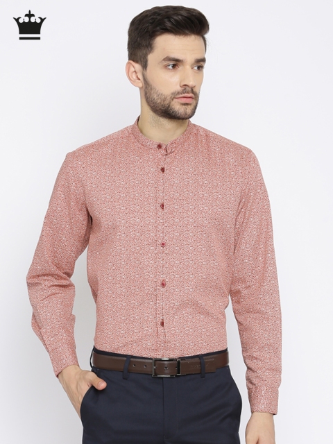 

Louis Philippe Men Red Regular Fit Printed Casual Shirt