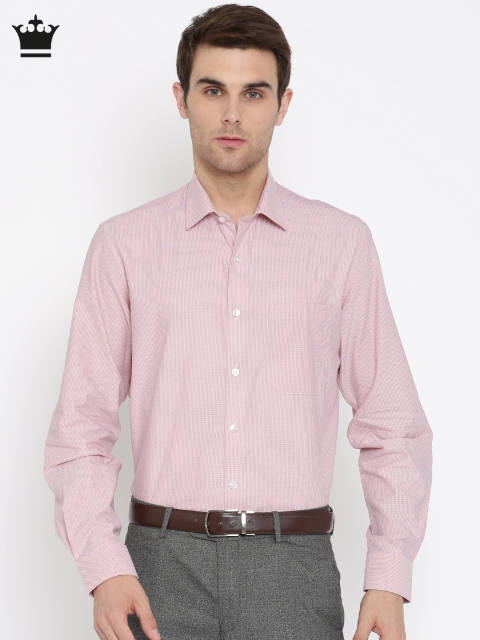 

Louis Philippe Men Pink Slim Fit Self-Design Formal Shirt