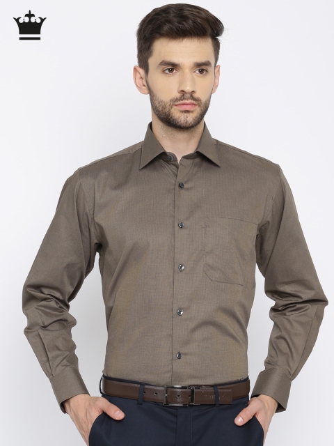 

Louis Philippe Men Brown Classic Regular Fit Self-Design Formal Shirt