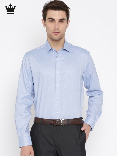 

Louis Philippe Men Blue Slim Fit Solid Formal Shirt