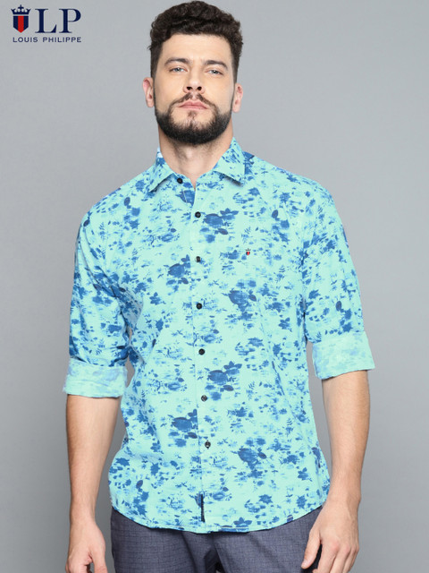 

Louis Philippe Sport Men Blue Jermyn Tailored Fit Printed Casual Shirt