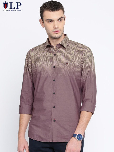 

Louis Philippe Sport Men Mauve Jermyn Tailored Fit Printed Casual Shirt