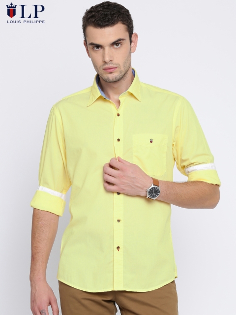 

Louis Philippe Sport Men Yellow Jermyn Tailored Fit Solid Casual Shirt