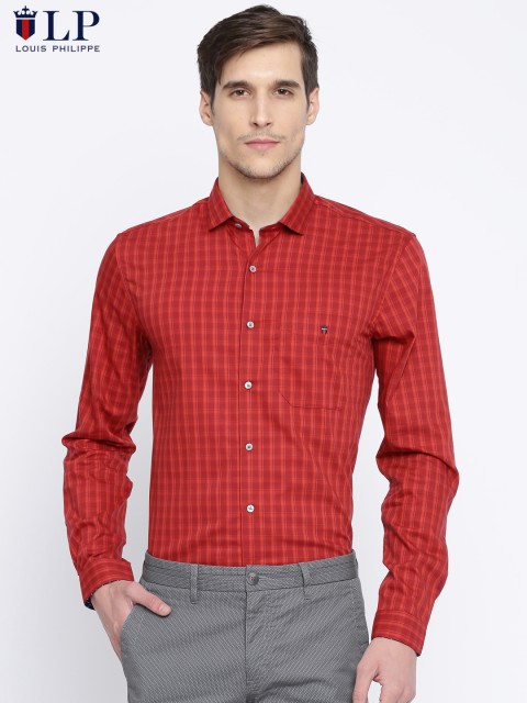 

Louis Philippe Sport Men Red Slim Fit Checked Casual Shirt