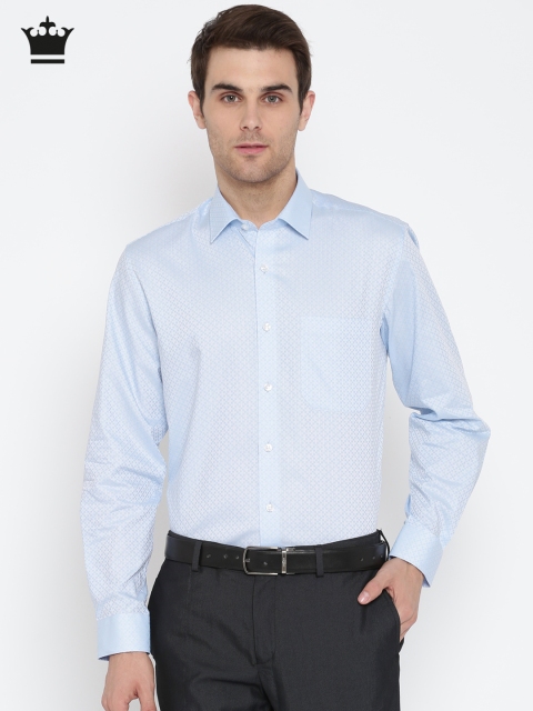

Louis Philippe Men Blue Milano Slim Fit Printed Formal Shirt
