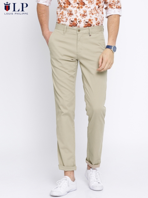 

Louis Philippe Sport Men Beige Steven Slim Fit Self Design Regular Trousers