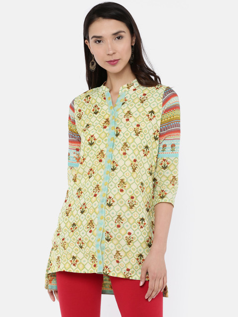 

Rangriti Women Yellow Ethnic Printed Kurti