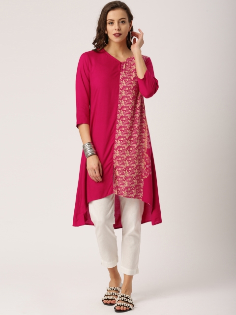 

IMARA Women Pink Printed Kurta