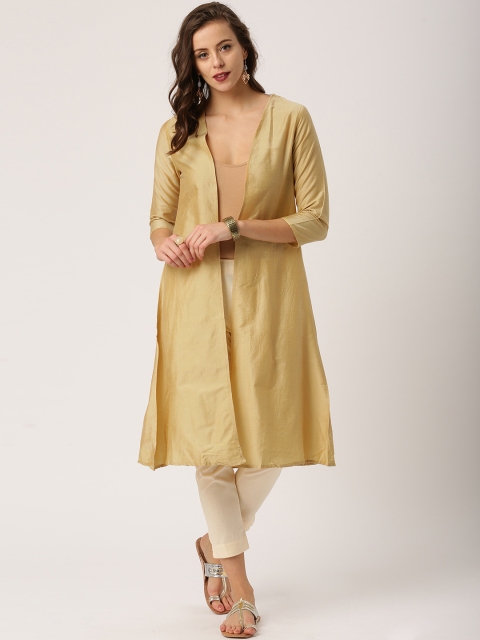 

IMARA Beige Solid Shrug