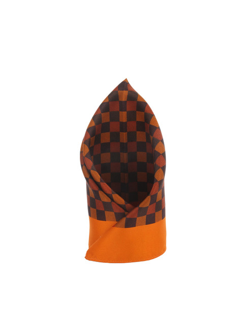

Alvaro Castagnino Men Yellow & Brown Checked Pocket Square