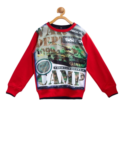 

VINENZIA Boys Red Printed Sweatshirt