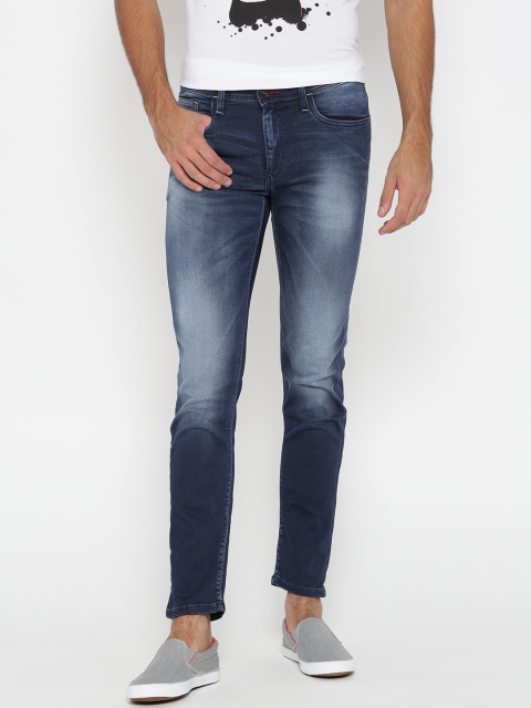 

Solly Jeans Co. Men Blue Skinny Fit Mid-Rise Clean Look Stretchable Jeans