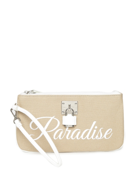 

Nine West Beige Printed Clutch with Wrist Loop