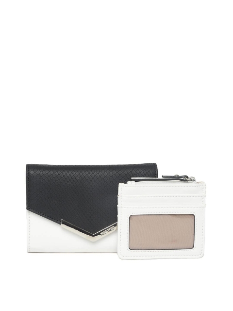 

Nine West Women White Textured Detail Two Fold Wallet