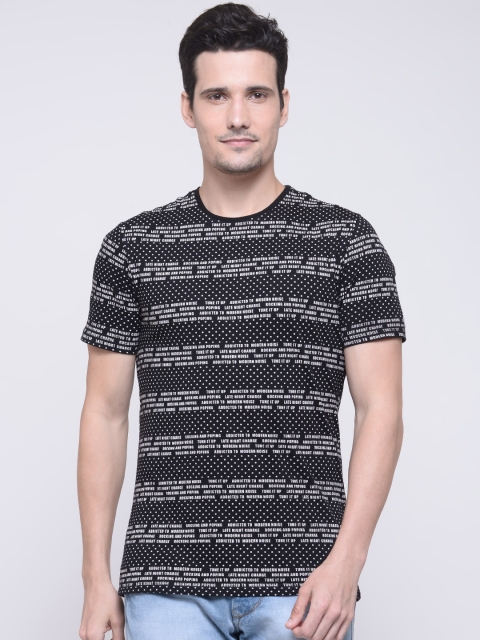 

SF JEANS by Pantaloons Men Black Printed Round Neck T-shirt