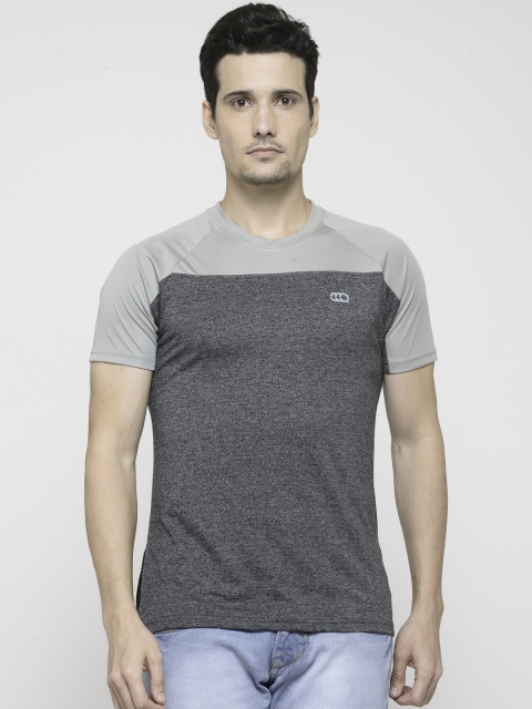 

Ajile by Pantaloons Men Grey Colourblocked Round Neck T-shirt