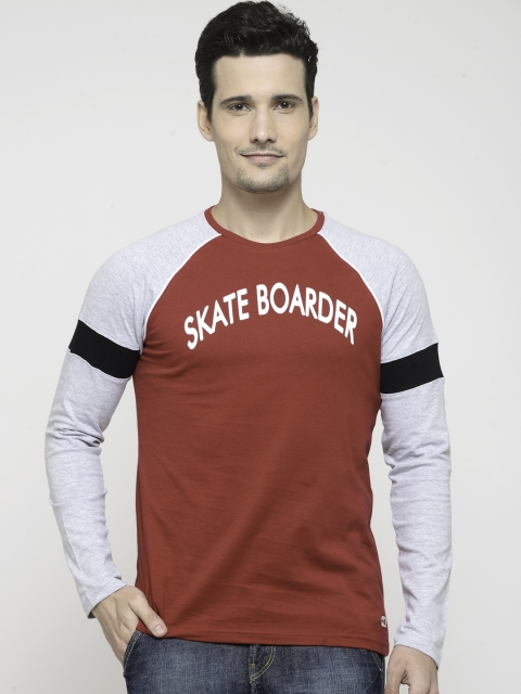 

Ajile by Pantaloons Men Red Printed Round Neck T-shirt