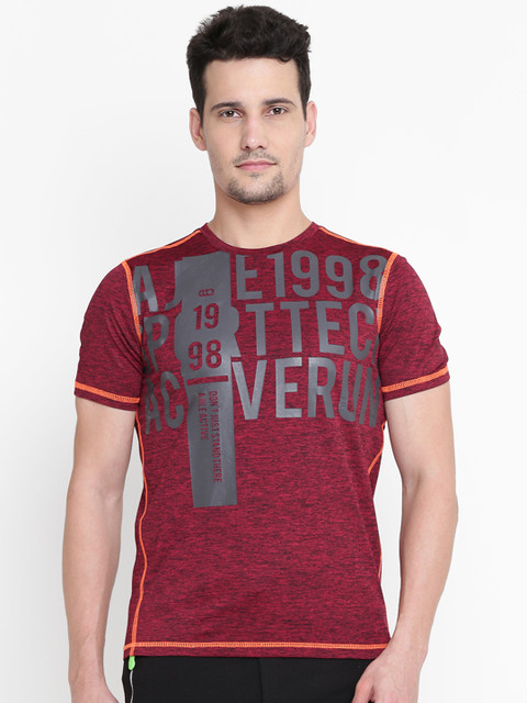 

Ajile by Pantaloons Men Maroon Printed Round Neck T-shirt