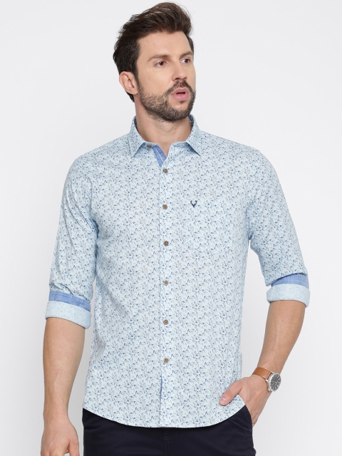 

Allen Solly Men Blue Sport Slim Fit Printed Casual Shirt