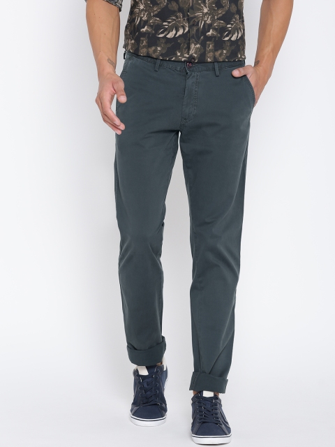 

Allen Solly Men Blue Smart Slim Fit Solid Trousers