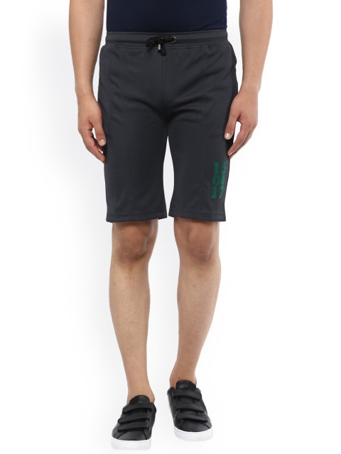 

The Vanca Men Charcoal Grey Solid Regular Fit Shorts