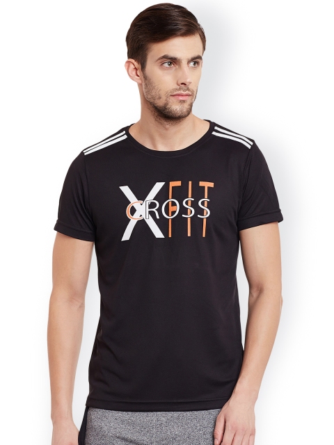 

The Vanca Men Black Printed Round Neck T-shirt