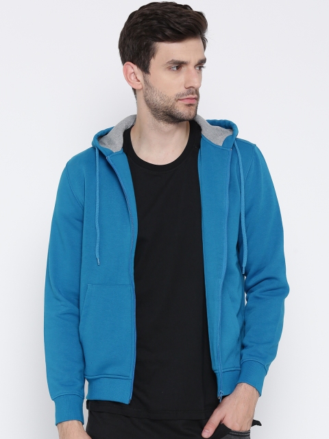 

Allen Solly Men Blue Solid Hooded Sweatshirt