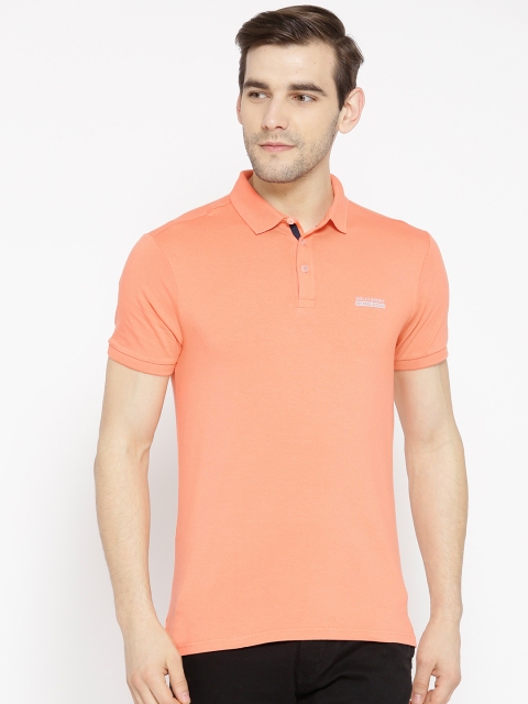 

Solly Sport Men Orange Solid Polo Collar Slim Fit T-shirt