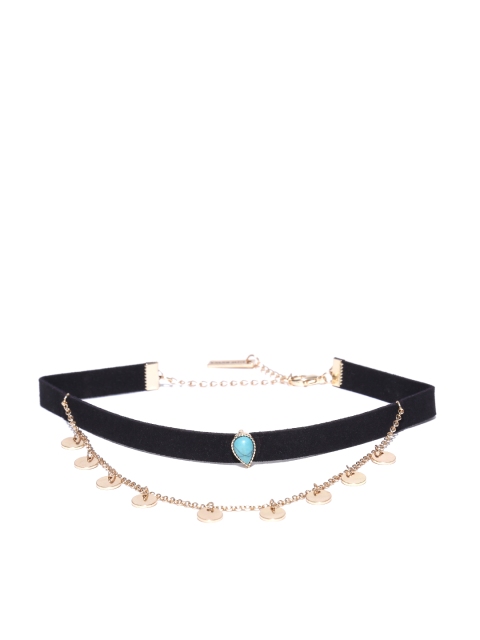 

Steve Madden Black & Gold-Toned Choker Necklace