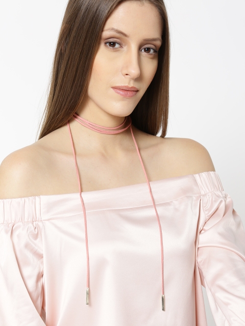 

Steve Madden Dusty Pink Tie-Up Choker Necklace