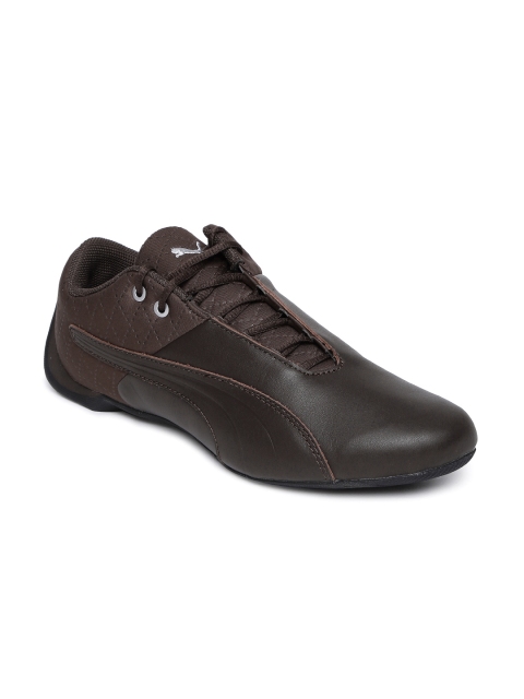 

Puma Unisex Brown Future Cat Quilted Leather Sneakers