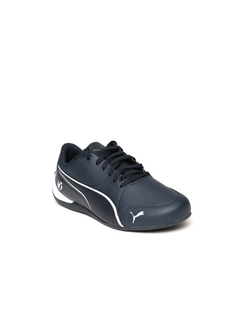 

PUMA Motorsport Unisex Navy BMW Drift Cat 7 Jr Leather Sneakers, Blue