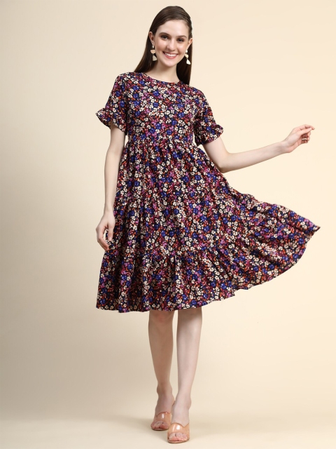 

WESTHOOD Blue Floral Dress
