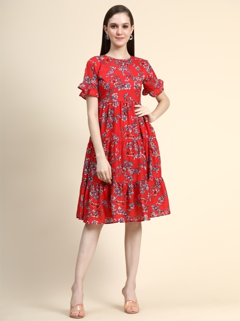 

WESTHOOD Red Floral Dress
