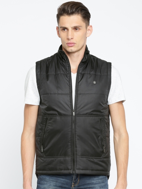 

Peter England Casuals Men Black Solid Padded Jacket
